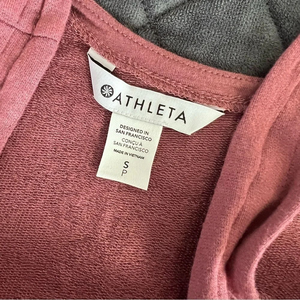 Athleta Jumpsuit Women Small Balance Rose Pink Sweatpants Jogger One Piece T
